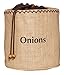 Natural Elements Onion Bag with Blackout Lining, Hessian, Brown, 20 x 20cm