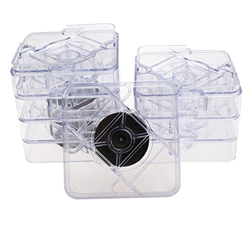 Bed Risers Fadyshow Furniture Lift Risers Create Under Bed Storage Dorm Set of 8 Pieces (1, Clear)