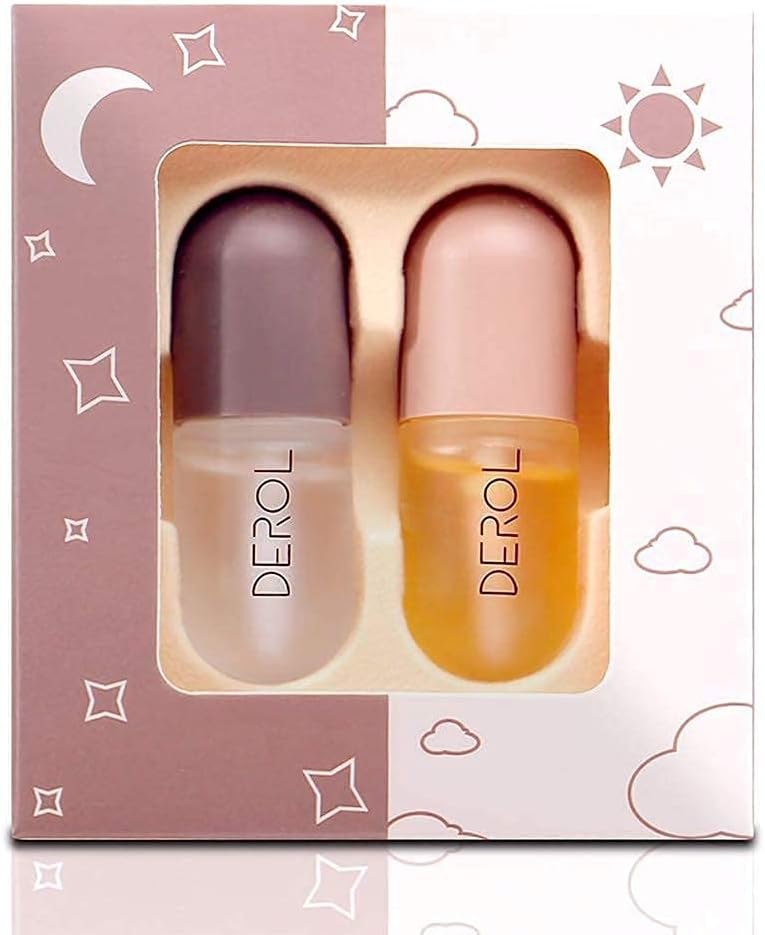 FLYWIND Lip Plumper, Natural Lip Plumper and Lip Care Serum Set Lip Enhancer Lip Maximizer Lip Gloss for Fuller & Hydrated Beauty Lips