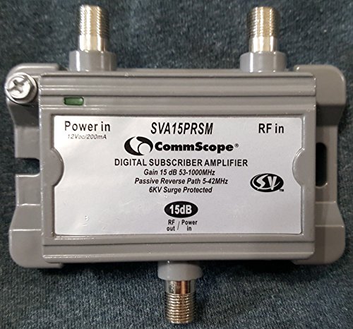 2 Port Cable TV/HDTV/Digital 15db Amplifier Model SVA15PRSM Commscope