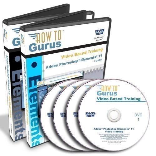 Adobe Photoshop Elements 11 Tutorial and Photoshop Elements 10 Training on 4 DVDs Over 29 hours of Training 452 video lessons