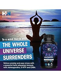 Suministros de alivio de ansiedad: el mejor alivio de estrés para relajación y depresión. Mejora el estado de ánimo, la ansiedad, antidepresivo, serotonina y dopamina con Ashwagandha, 5HTP, hierba de San Juan y GABA.