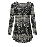 Printed Long Sleeve Top, SanCanSn Women Scoop Neck