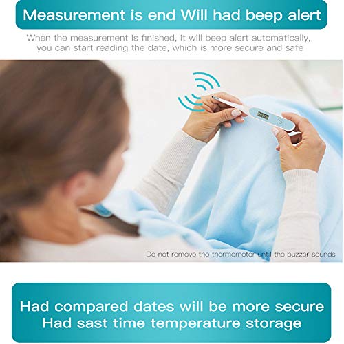 Digital Thermometer, Accurate Oral Thermometer with Flexible Tip