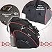 TRUE BORN Skate Bag - Ice Skating, Inline, Ski, Snowboard Boot, Sports - Adults, Men, Women, Kids - Premium Bag for Sports Equipment (Black with red Trim)