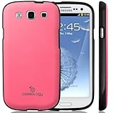 Galaxy S3 case, Caseology® [Matte Hybrid] [Pink] Premium PU Leather Cover [Shock Absorbent TPU] Samsung Galaxy S3 case
