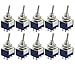 yueton 10 Pcs AC 125V 6A Amps ON/ON 6 Terminals 2 Position DPDT Toggle Switch primary