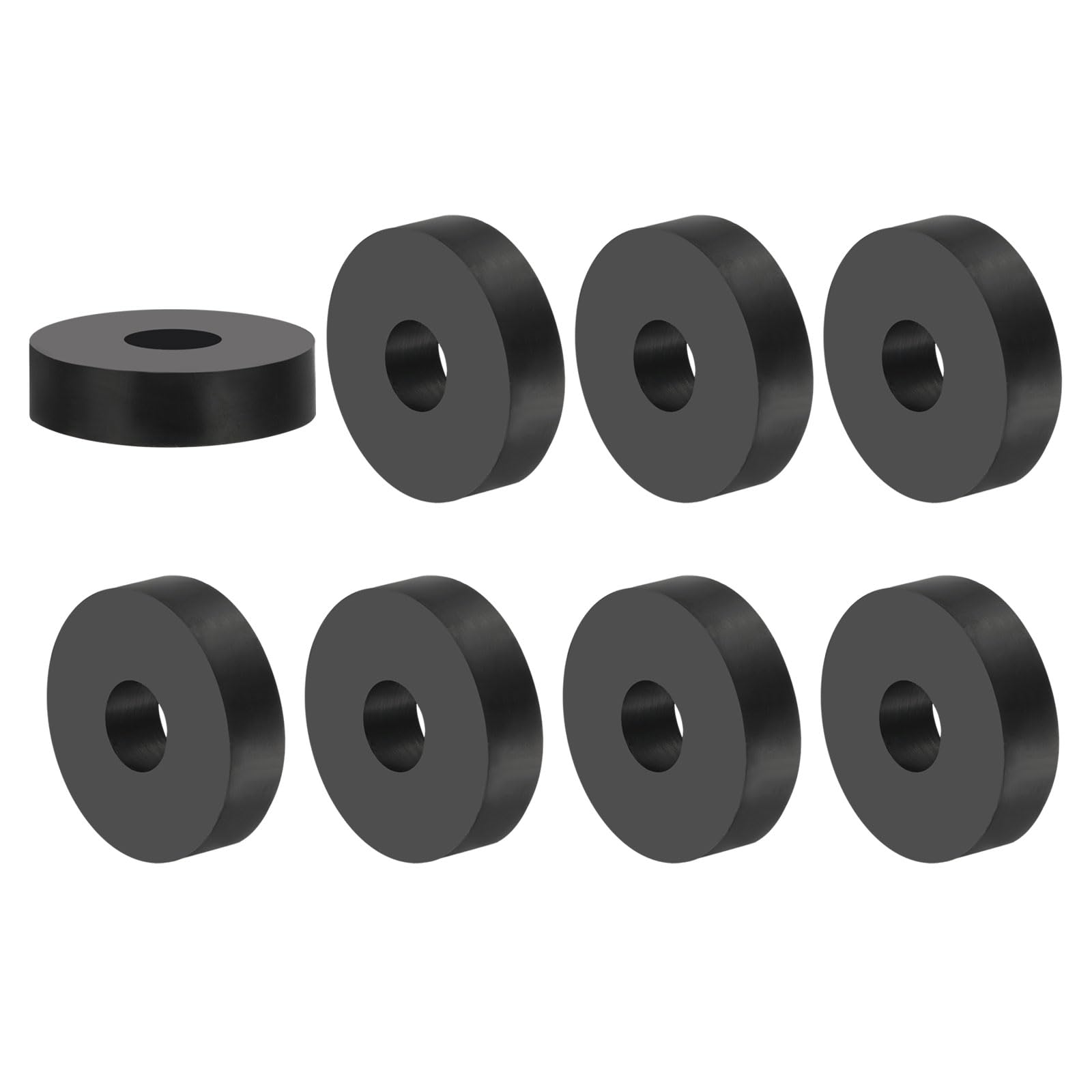 PATIKIL Multi Purpose Rubber Spacer, 8 Pcs 13mm ID x 38 OD x 10mm T Neoprene Round Anti-Vibration Isolation Pads Isolator Rubber Bushings Spacer Washer for HVAC Bolts Car Accessories