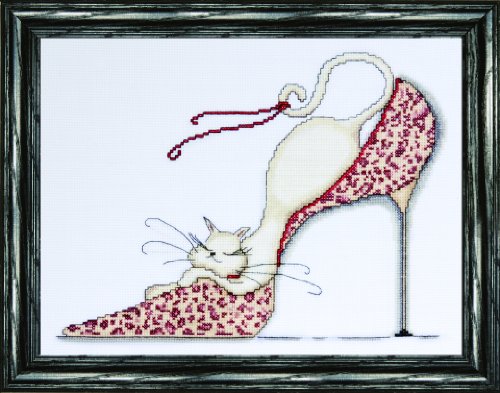 Tobin Lepoard Shoe Counted Cross Stitch Kit, 10 by 13-Inch, 14 Count