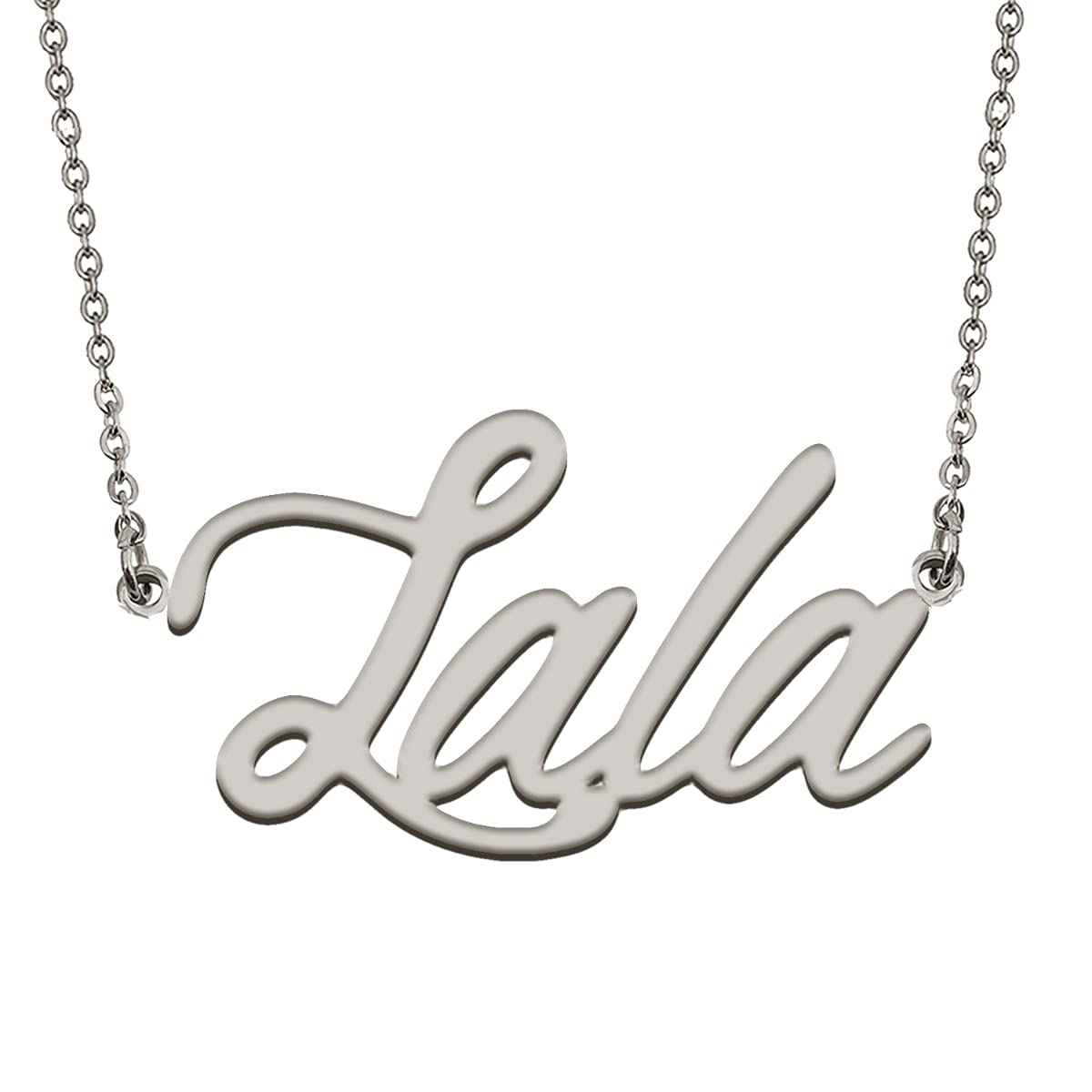 HUAN XUN Custom Letter Script Name Necklace