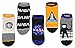 Buzz Aldrin NASA Themed No-Show Ankle Socks 5 Pair Set