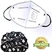 Disposable Dust Masks (20 Pack), Black NOISH Dustproof Masks with Exhalation Valve - Safety KN95 Particulate Respirators for Construction, Home, DIY Projects - Carbon Activated