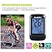 SUAOKI Wireless 2.4GHz Transmission Bike Cycling Computer with Cadence Sensor Bicycle Speedometer Odometer Track Calories User A/B Backlight Water Resistant etc 22 Function
