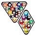 OwnMy Set of 2 Wooden Billiard Ball Rack Set, Vintage Solid Wood Billiard 8-Ball Triangle Rack & 9-Ball Diamond Rack Table Pool Ball Racks (Mahogany Color)