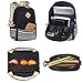 Bluboon Teens Backpack Set Canvas Girls School Bags Bookbags 3 in 1 (Polka Dot Black)