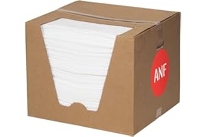 ANF BRANDS Oil Only Absorbent Pads - 15" W x 18" L, Absorbs 25.6 oz. per Pad, 100 Pads per Package, Total Absorbency 20 gal - Dispenser Box