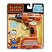 BLACK+DECKER Jr. Electronic Power Drill, Boys, Kids Pretend Play Tool with Realistic Light, Sound & Action!