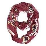 NFL Washington Redskins Sheer Infinity Scarf, One Size, Red
