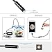 Borescope Camera, Potensic 2 in 1 Semi-rigid Micro USB/USB Endoscope Inspection Camera Waterproof Snake Camera with 7MM Diameter Head,6 Adjustable LED Light - Black(1M/3.28ft)