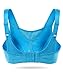 Wingslove Women's Full Coverage High Impact Wirefree Workout Non Padded Sports Bra Bounce Control (Blue,36DD)