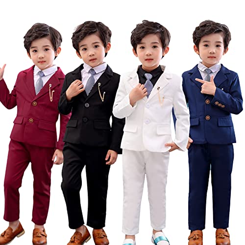 LOLANTA 2 Piece Suit Set Boys Blazer and Pants Set Leisure Clothes or Wedding Party Dress 2-13 Years