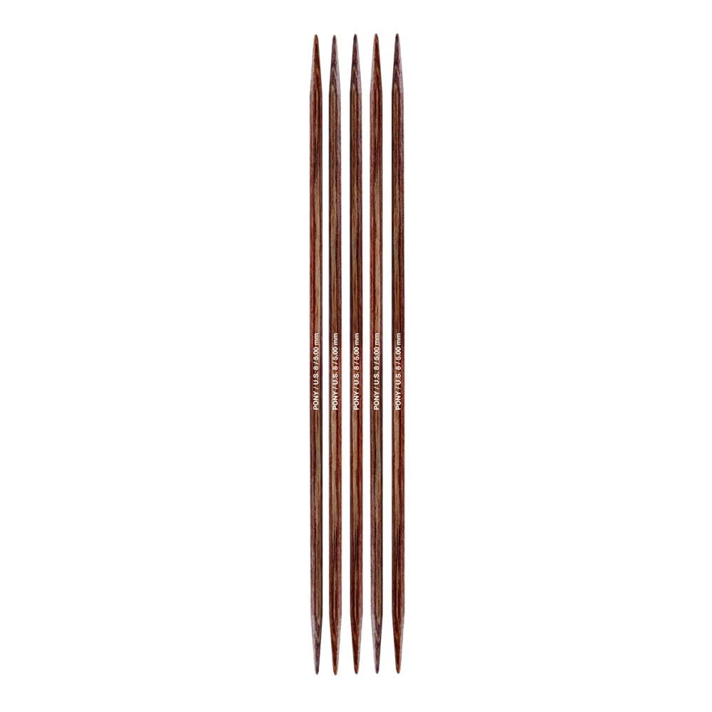 Pony Perfect Double Pointed Needles Wood 20cm 5mm - 1pc