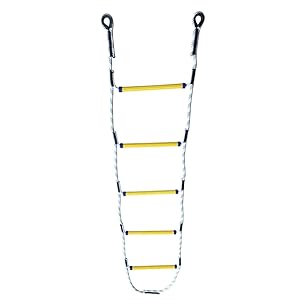 Aoneky 7.8 ft Nylon Climbing Rope Ladder for Kids or Adult - Playground Hanging Ladder for Swing Set - Tree Ladder Toy for Boys Children Aged 6-12 Years Old