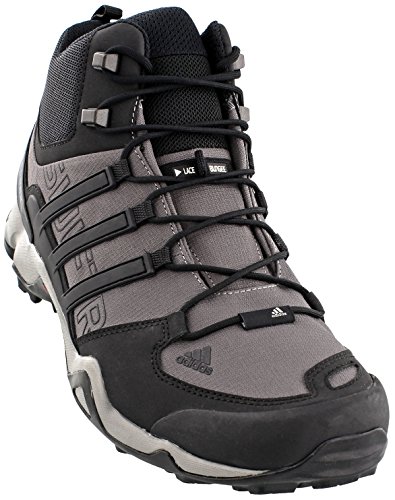 adidas Terrex Swift R Mid Boot Men's Hiking 7.5 Granite-Black-Solid Grey