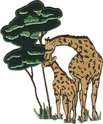 Giraffe With Marijuana Leaf Embroidery