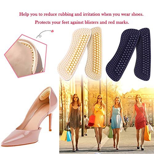 G.S YOZOH 4 Pairs Heel Grips High Heel Inserts for Women, Heel Grips Liners Inserts Relieve Pain Foot Care Tools