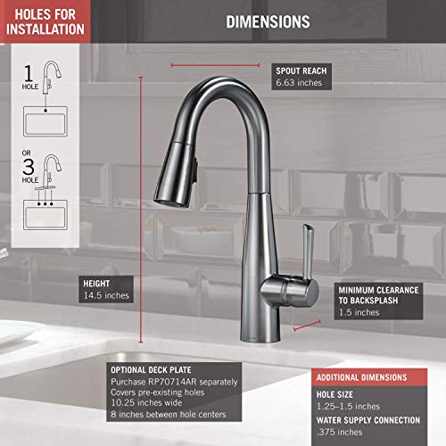 Delta Faucet Essa Single Handle Bar Prep Kitchen Sink Faucet