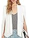 Haoduoyi Womens Chic Open Front Cape Split Workwear Blazer