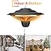 Air Choice Patio Heater Outdoor Heater, 1500W, Ceiling Mounted Heater for Balcony, Overheat Protection, Tip-Over Shut Off, Halogen Heater for Courtyard, Garage Use