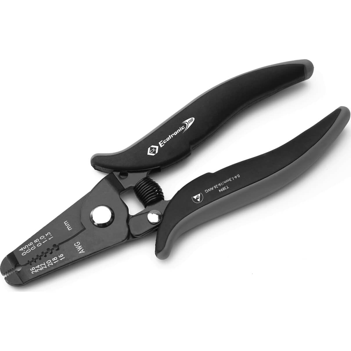 C.K T3894 0.4-1.3 mm Diameter Ecotronic ESD Wire Stripping Pliers