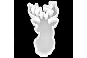 [Check Our Store] VONZK Car Freshie Mold Freshie Silicone Mold Christmas Gift 5 1/8” L X 3 1/8” W X 1 1/4” H for Aroma Beads DIY Handmade Freshies Mould (Elk Head)