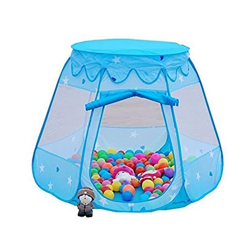 Princess Play Tent, portable develop intelligence energetic consumption Ball Pool Indoor Outdoor Teepee-blue - Image 10