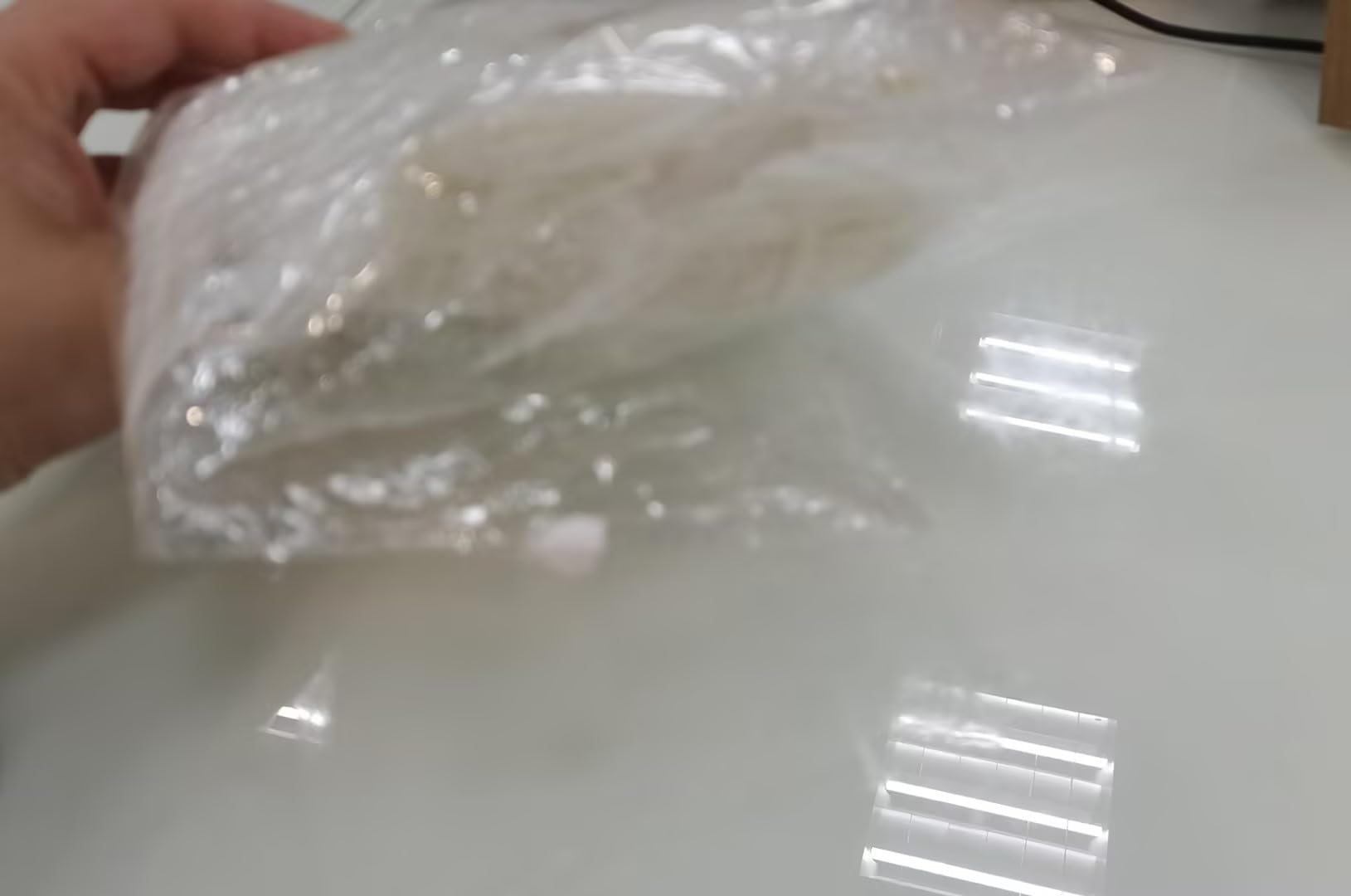 Lusofie Shaggy Plush Faux Fur Fabric Precut Strips 2x60inch White Fur Fluffy Fuzzy Craft Fur for Gnomes Beard Santa Claus Hair Dwarf Cosplay Costume DIY Craft Christmas Decoration