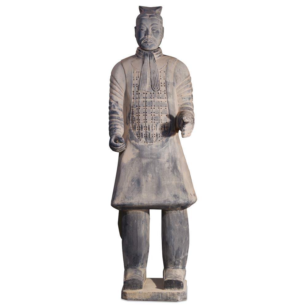 ChinaFurnitureOnline Terracotta Soldier, 71 Inches High Standing Infantryman Statue
