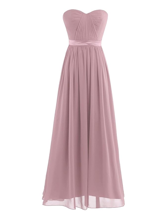 iEFiEL Elegant Damen Kleider festlich Cocktailkleid Chiffon Maxikleid Lang Brautjungfernkleid Abenkleider für Hochzeit Gr. 34-44