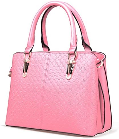 BaoLan Handbag For Women, Leather Top Handle Tote Bag, Fashion Satchel With Strap Pink