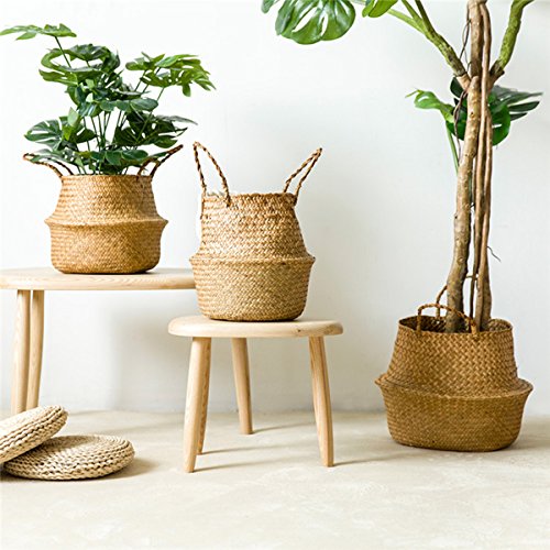 Woven Seagrass Basket Gracosy Natural Handmade Belly Basket