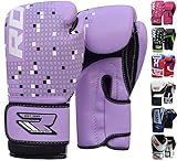 RDX Maya Hide Leather Kids Boxing Gloves, 6oz, Purple,Purple,6oz