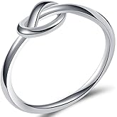 Stainless Steel Simple Love Knot Celtic Promise Anniversary Statement Ring Size 4-11