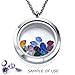 RUBYCA Mix Color Round Birthstone Crystal Glass Floating Charms fit Living Memory Locket 5mm 12 Pcs