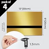 Uadme Laser Engraving Materials 4 Pack 30x20 cm Black Core Mirror Gold Plate view 2