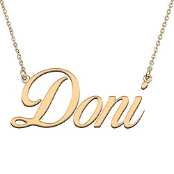 HUAN XUN Customized Custom Simple Any Name Necklace