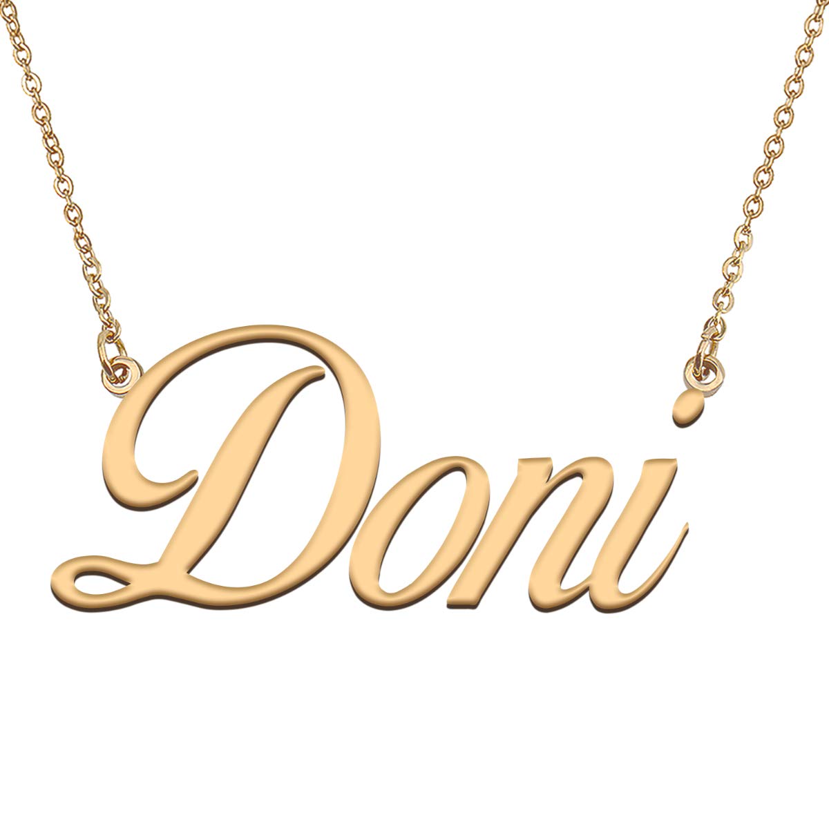 HUAN XUN Customized Custom Simple Any Name Necklace