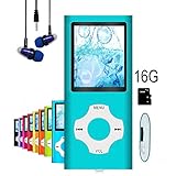 MP3 Player / MP4 Player, Hotechs MP3 Music Player with 16GB Memory SD card Slim Classic Digital LCD 1.82'' Screen MINI USB Port with FM Radio, Voice record