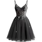 Tulle Homecoming Dresses 2025 Prom Dresses Short Sparkly Beaded Formal Party Gowns