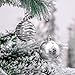 Valery Madelyn 24ct 60mm Frozen Winter Silver White Shatterproof Christmas Ball Ornaments Decoration,Themed with Tree Skirt(Not Included)